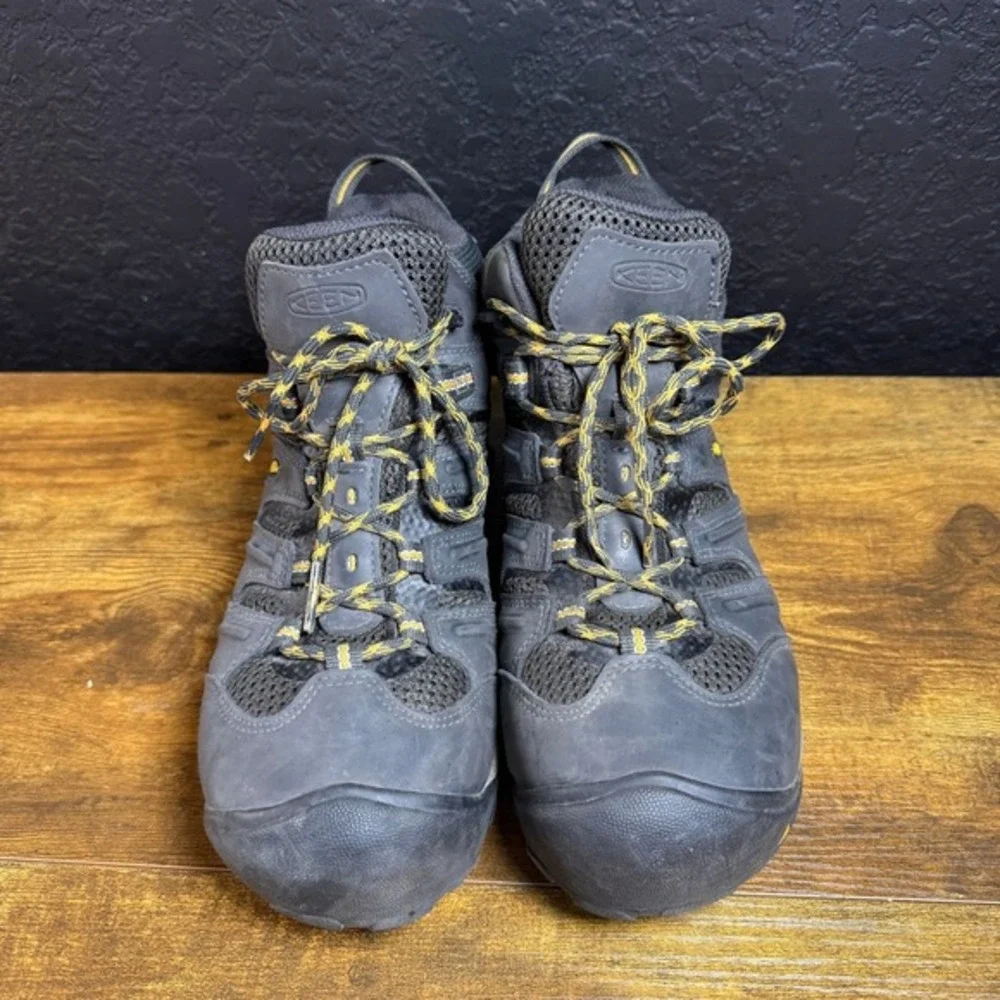 Keen Utility Flint II 1023224 Black Leather Waterproof Work Boots Mens 10D‎